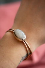 Load image into Gallery viewer, Rainbow Moonstone Cuff
