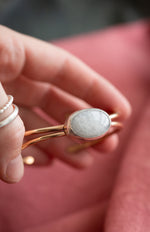 Load image into Gallery viewer, Rainbow Moonstone Cuff
