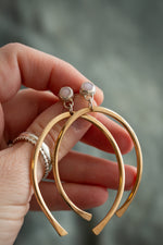 Load image into Gallery viewer, Pink Opal Dangle Earrings
