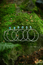 Load image into Gallery viewer, Turquoise Hoops - 2
