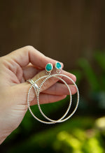 Load image into Gallery viewer, Turquoise Hoops - 1
