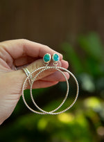 Load image into Gallery viewer, Turquoise Hoops - 1
