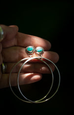 Load image into Gallery viewer, Turquoise Hoops - 6
