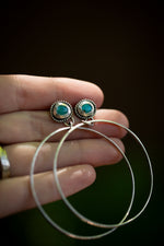Load image into Gallery viewer, Turquoise Hoops - 5
