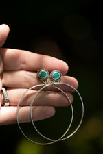 Load image into Gallery viewer, Turquoise Hoops - 5
