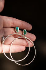 Load image into Gallery viewer, Turquoise Hoops - 4
