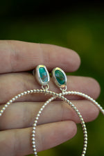 Load image into Gallery viewer, Turquoise Hoops - 4
