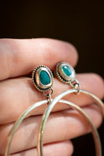 Load image into Gallery viewer, Turquoise Hoops - 2
