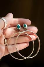 Load image into Gallery viewer, Turquoise Hoops - 2
