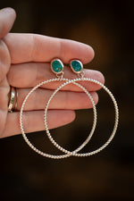 Load image into Gallery viewer, Turquoise Hoops - 1
