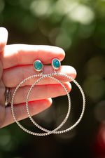Load image into Gallery viewer, Turquoise Hoops - 1
