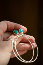 Load image into Gallery viewer, Turquoise Hoops - 1
