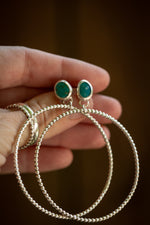 Load image into Gallery viewer, Turquoise Hoops - 1
