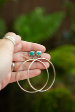 Load image into Gallery viewer, Turquoise Hoops - 6
