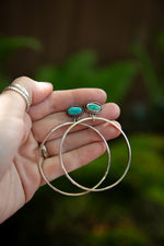 Load image into Gallery viewer, Turquoise Hoops - 3
