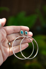 Load image into Gallery viewer, Turquoise Hoops - 2
