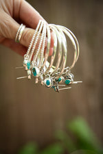 Load image into Gallery viewer, Turquoise Hoops - 2
