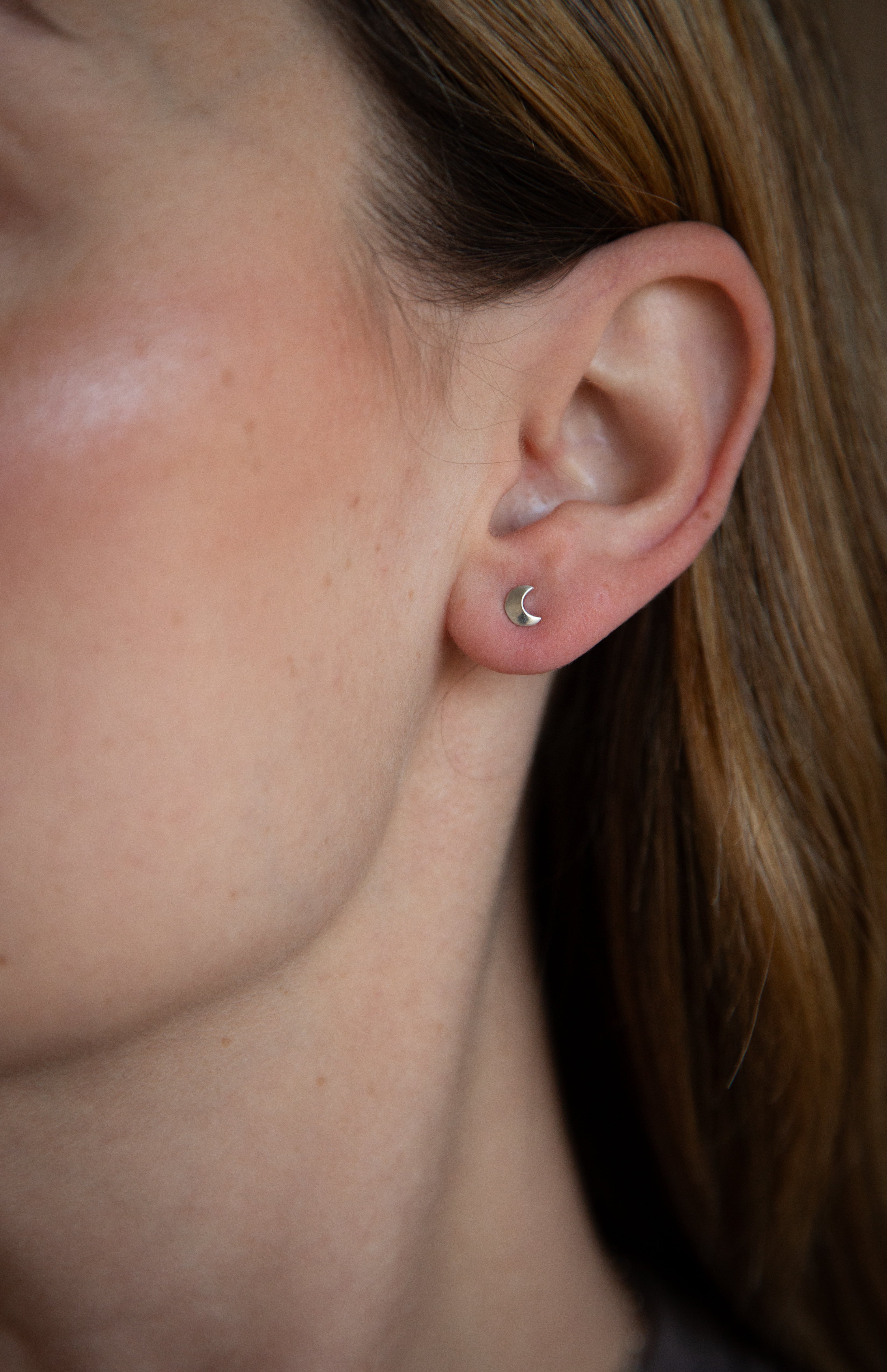 Moon Stud Earrings