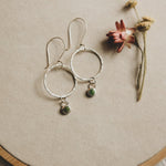 Load image into Gallery viewer, Small Turquoise Hoops
