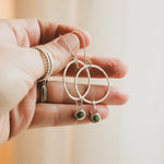 Load image into Gallery viewer, Small Turquoise Hoops
