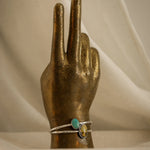 Load image into Gallery viewer, Stamped Turquoise Stacking Cuff
