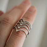 Load image into Gallery viewer, Beaded Chevron Stacking Rings
