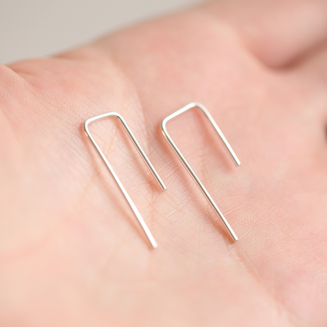 staple threader earrings
