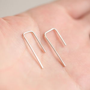 staple threader earrings